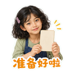 叶脉桌边的栩宁 sticker 1