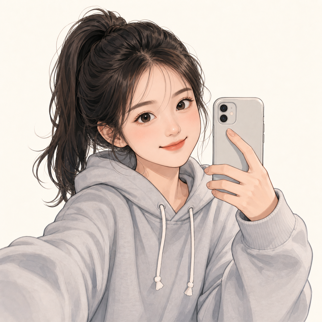 马尾女生 角色圖