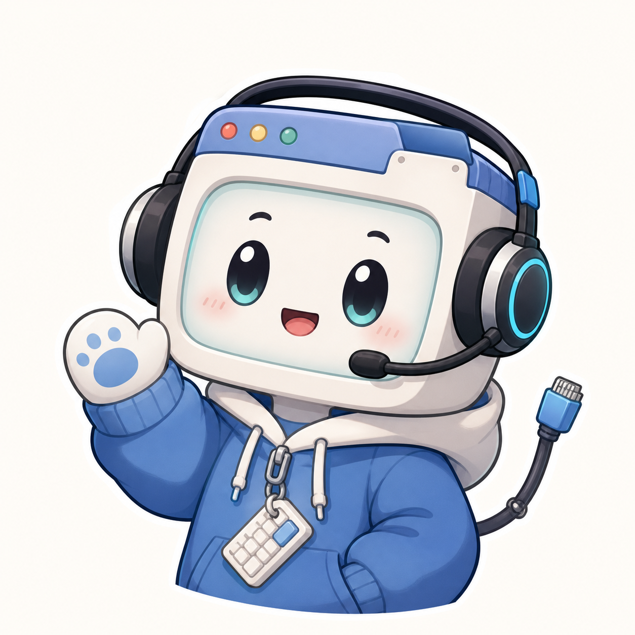 Internet Helper Cartoon Sticker Pack角色图