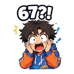 67 Brainrot Meme Student Stickers sticker 1