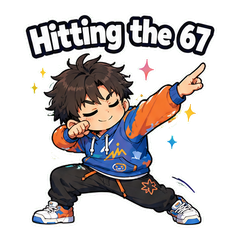 67 Brainrot Meme Student Stickers sticker 3