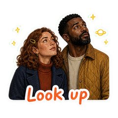 Maeve and Dorian Under the Stars sticker 1