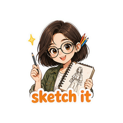 Fashion Sketch Edit Stickers #1