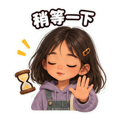 月相灯箱前的舒禾 sticker 4