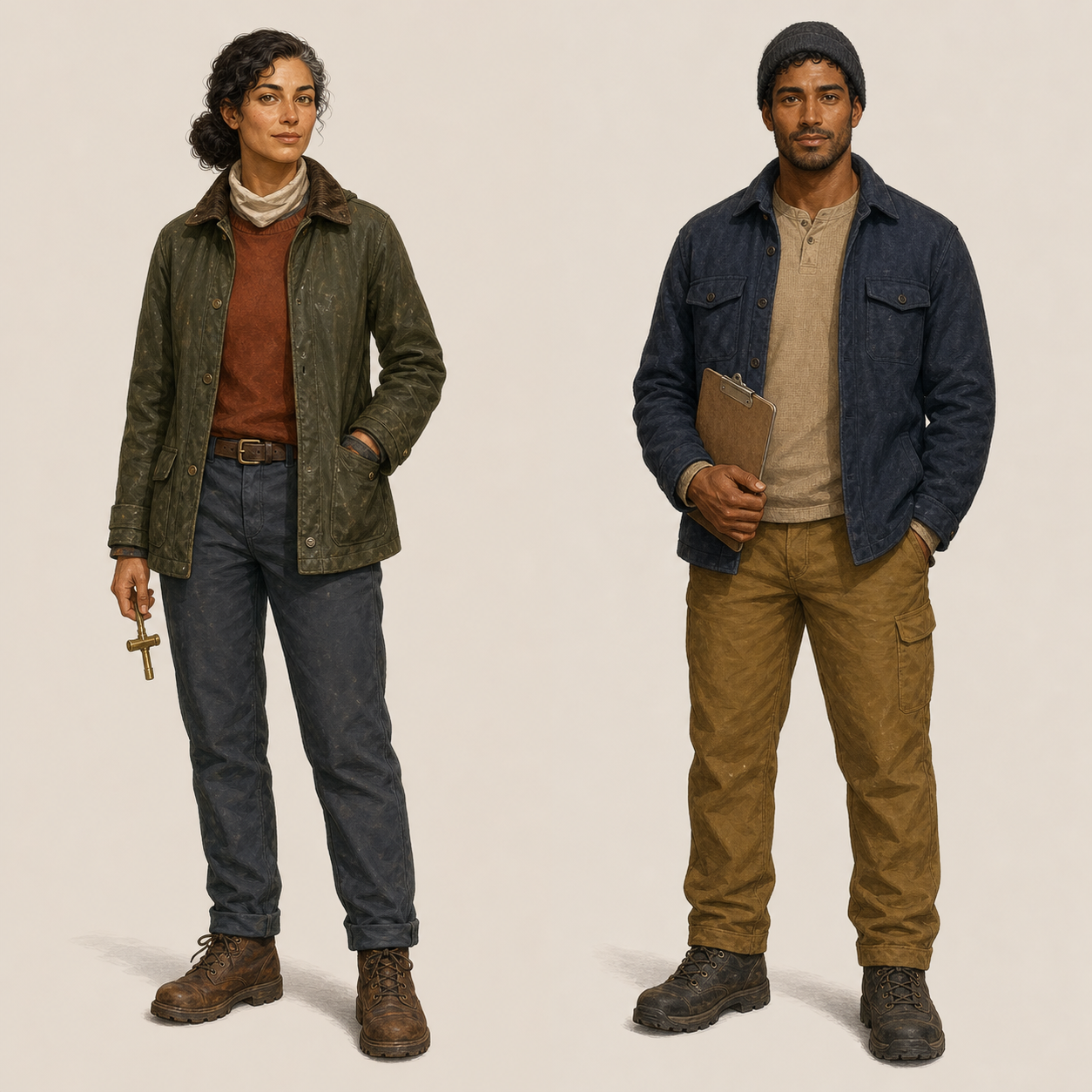 Mara and Elias at the Weather Station角色图