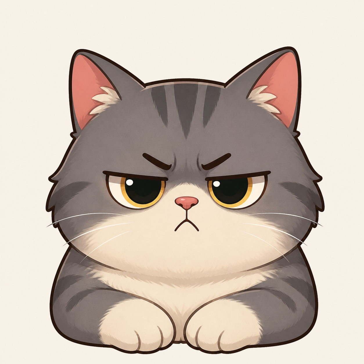 Grumpy Cat Cartoon Sticker Pack角色图