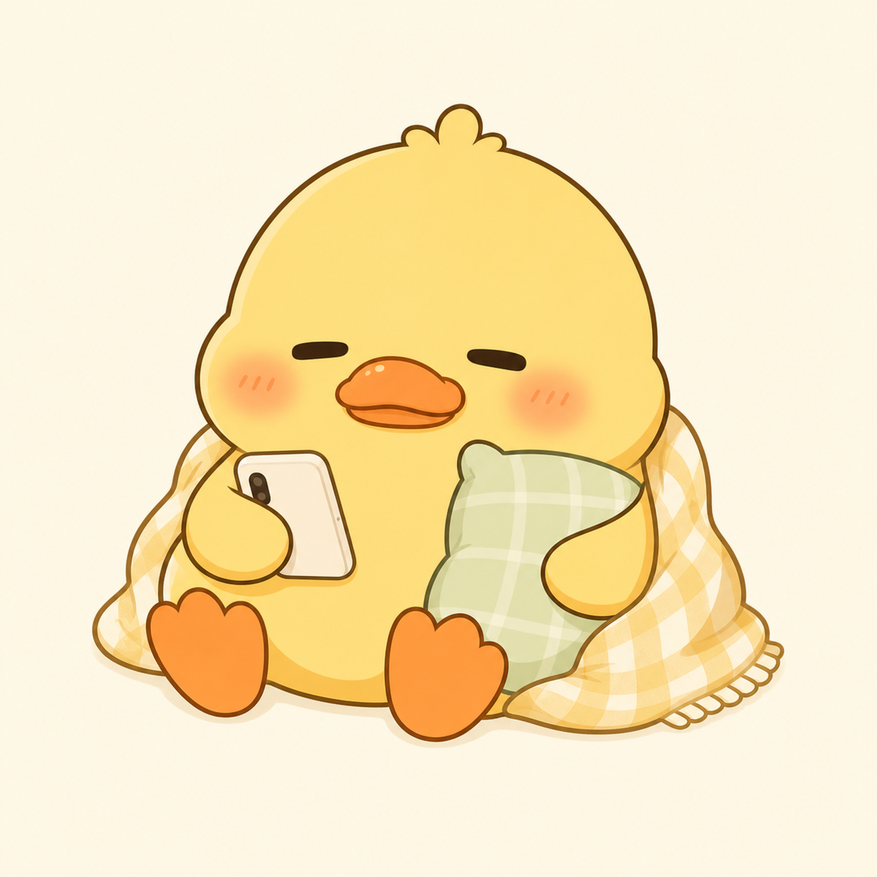 懒躺小鸭角色图