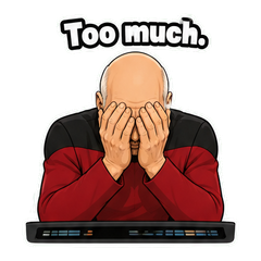 Picard Facepalm Reaction Sticker Pack sticker 7