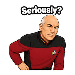 Picard Facepalm Reaction Sticker Pack sticker 8