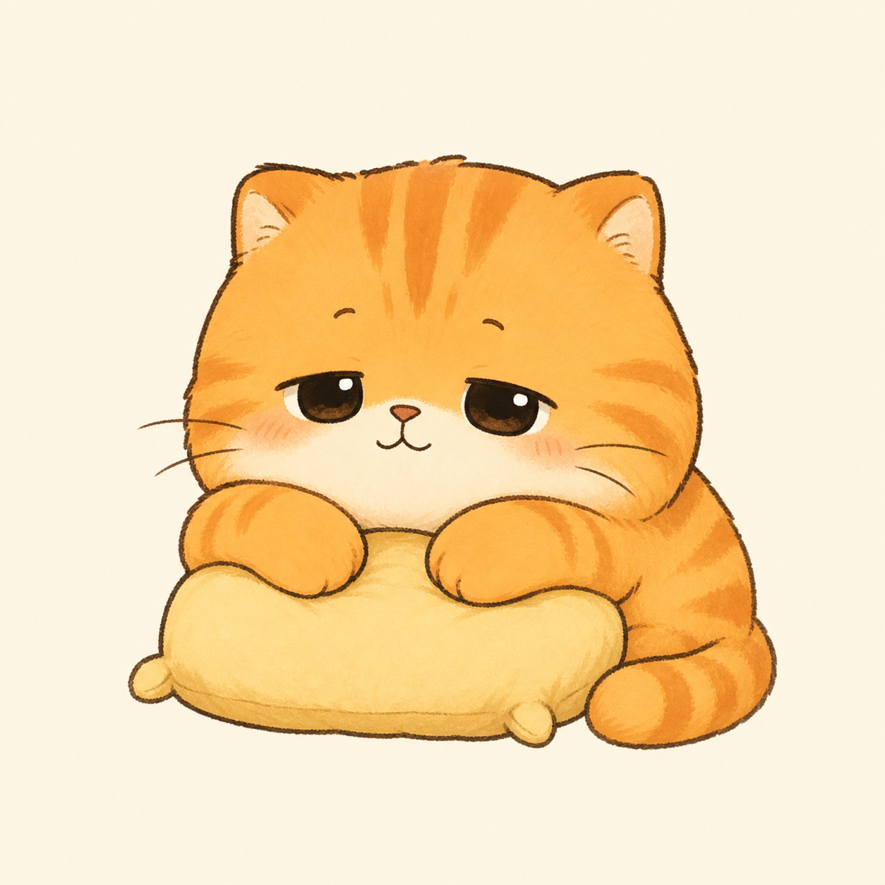 橘虎懒懒包角色图