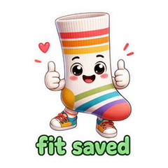 Colorful Sock Trend Stickers #3