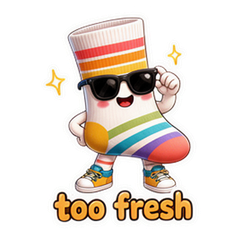 Colorful Sock Trend Stickers #4