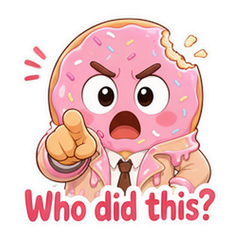 Donut Bite Mystery sticker 1