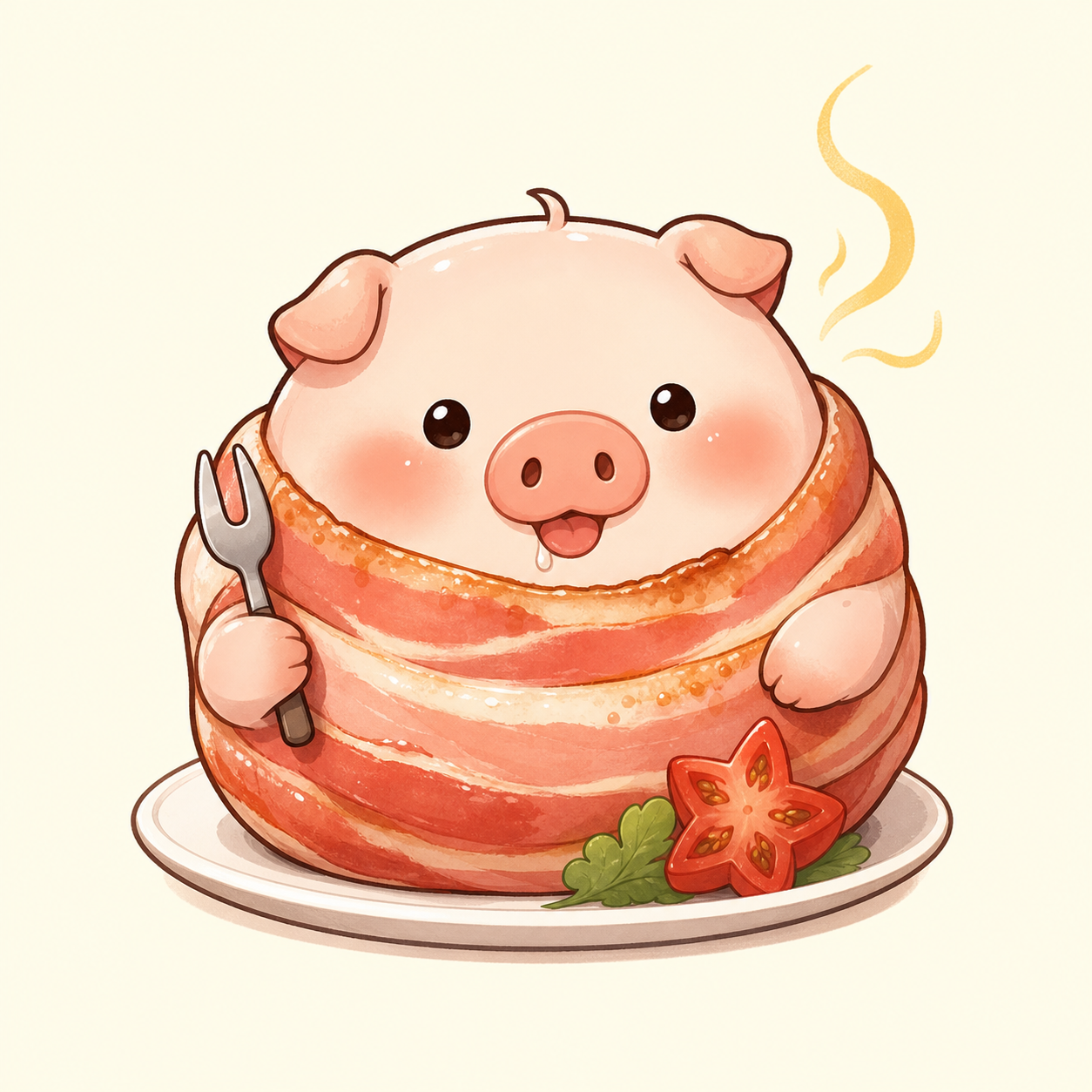 培根小猪卷角色图