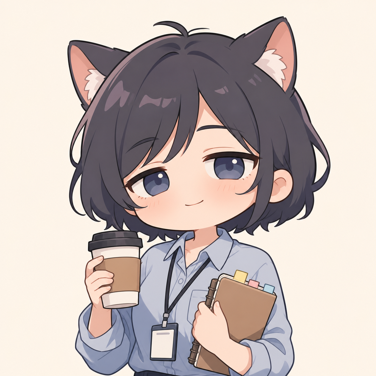 猫系打工人角色图