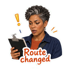 Nadia on the Night Route sticker 4