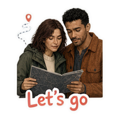 Cable Car Couple Reactions sticker 1