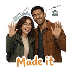 Cable Car Couple Reactions sticker 3