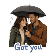 Cable Car Couple Reactions sticker 2