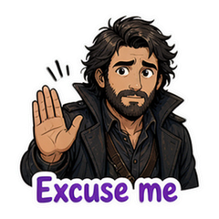 Excuse Me Sir Cartoon Sticker Pack #1