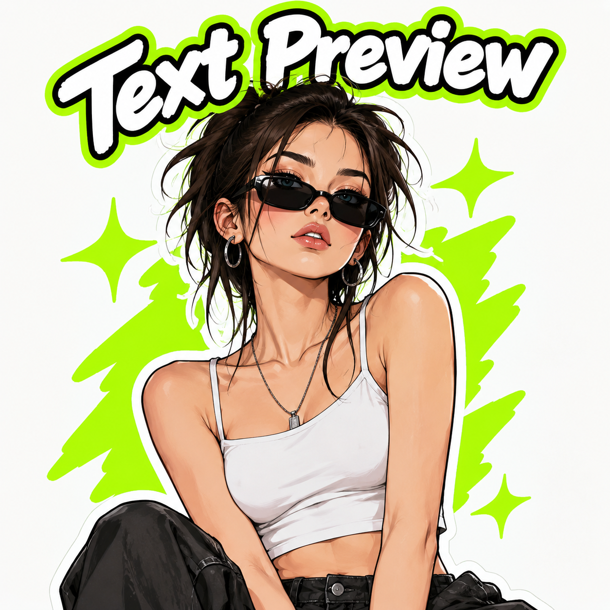 Brat Summer Meme Sticker Pack character image