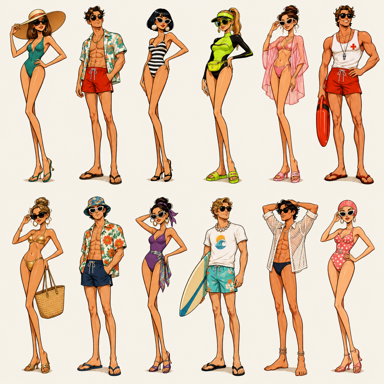 Long Legs Beach Vogue character image