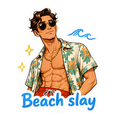 Long Legs Beach Vogue sticker 2