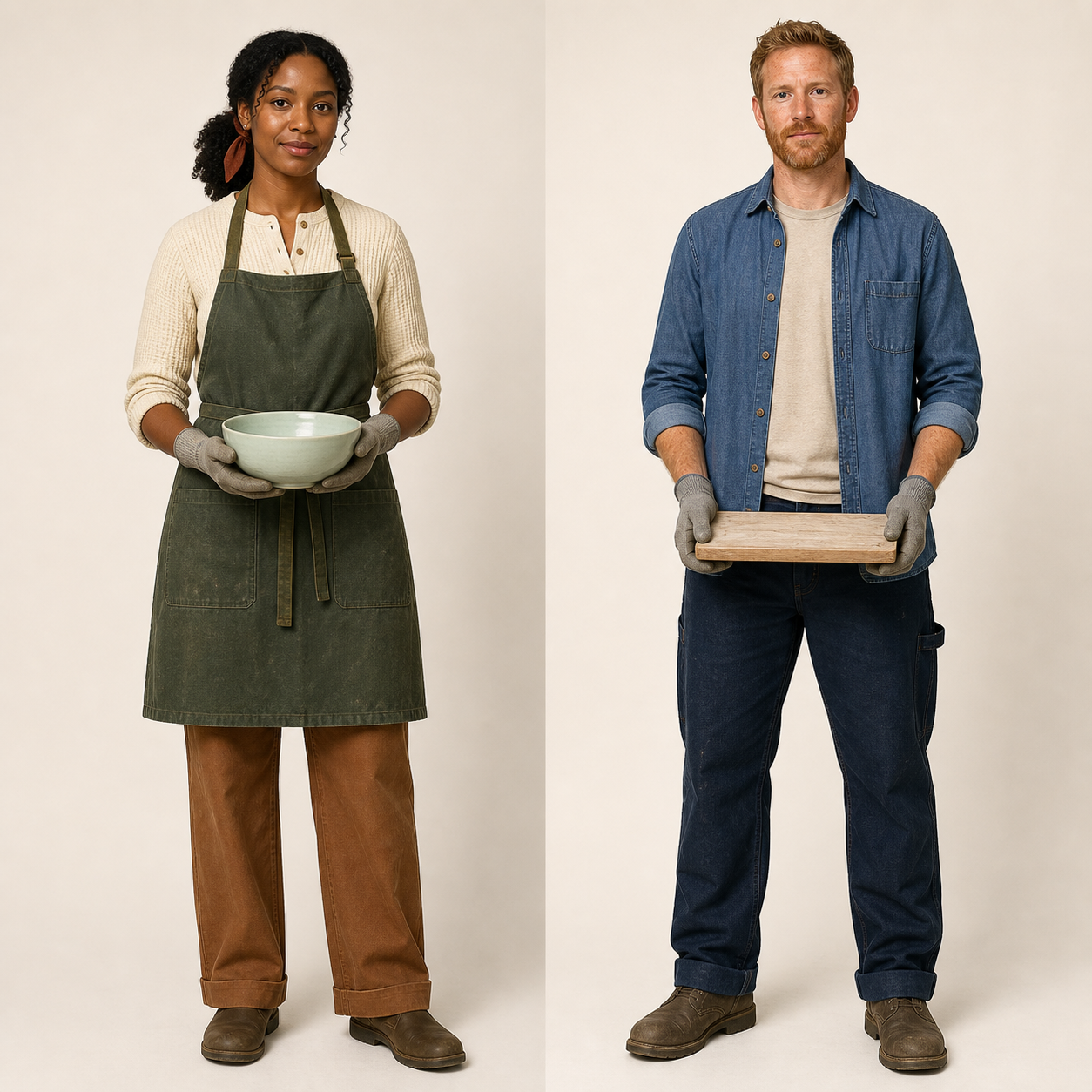 Leila and Rowan at the Kiln character image