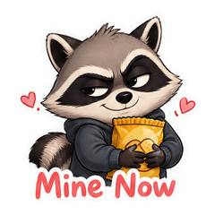 Jimothy Raccoon Pack sticker 3