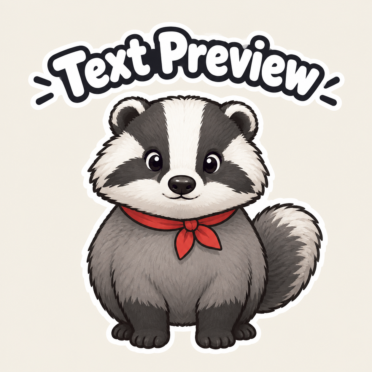 Badger Badger Badger Sticker Pack 캐릭터 이미지