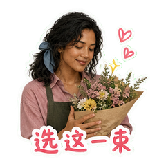 花市晨光里的默契 sticker 2