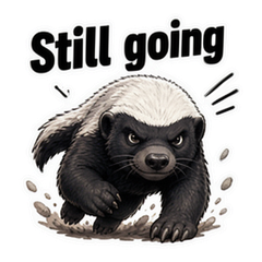 Honey Badger Don't Care sticker 3