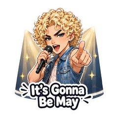 Its Gonna Be May Pop Star Memes sticker 1