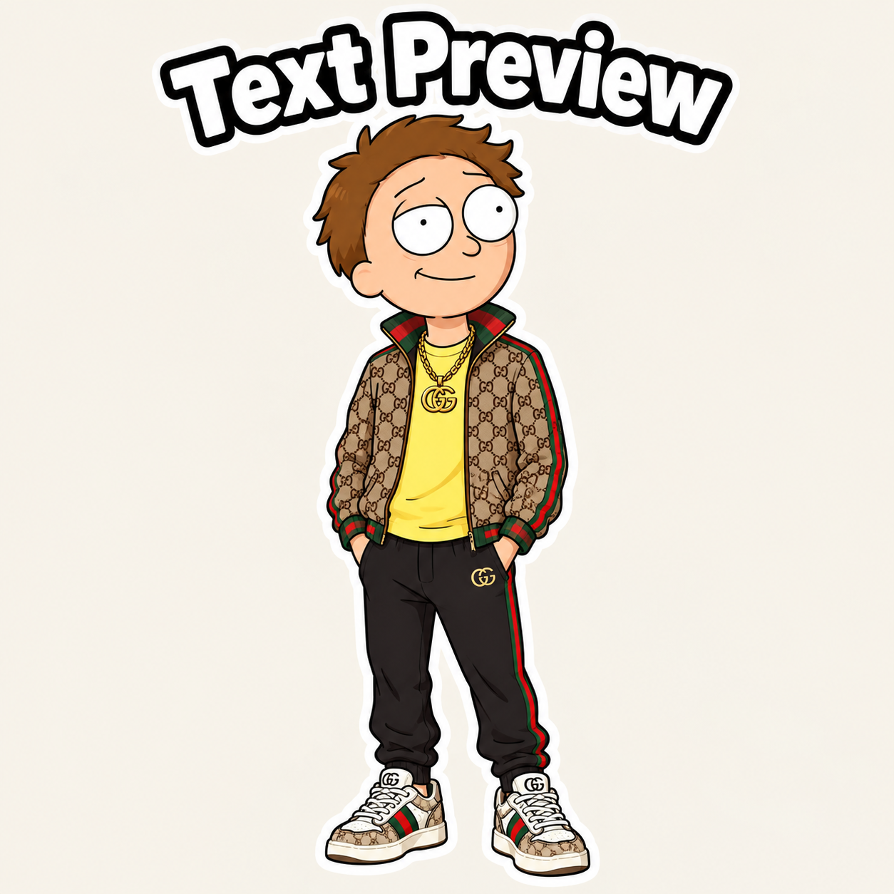 Gucci Morty Meme Sticker Pack