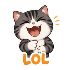 Laughing Cat Got You sticker 1