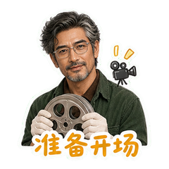 放映窗后的砚川 sticker 1