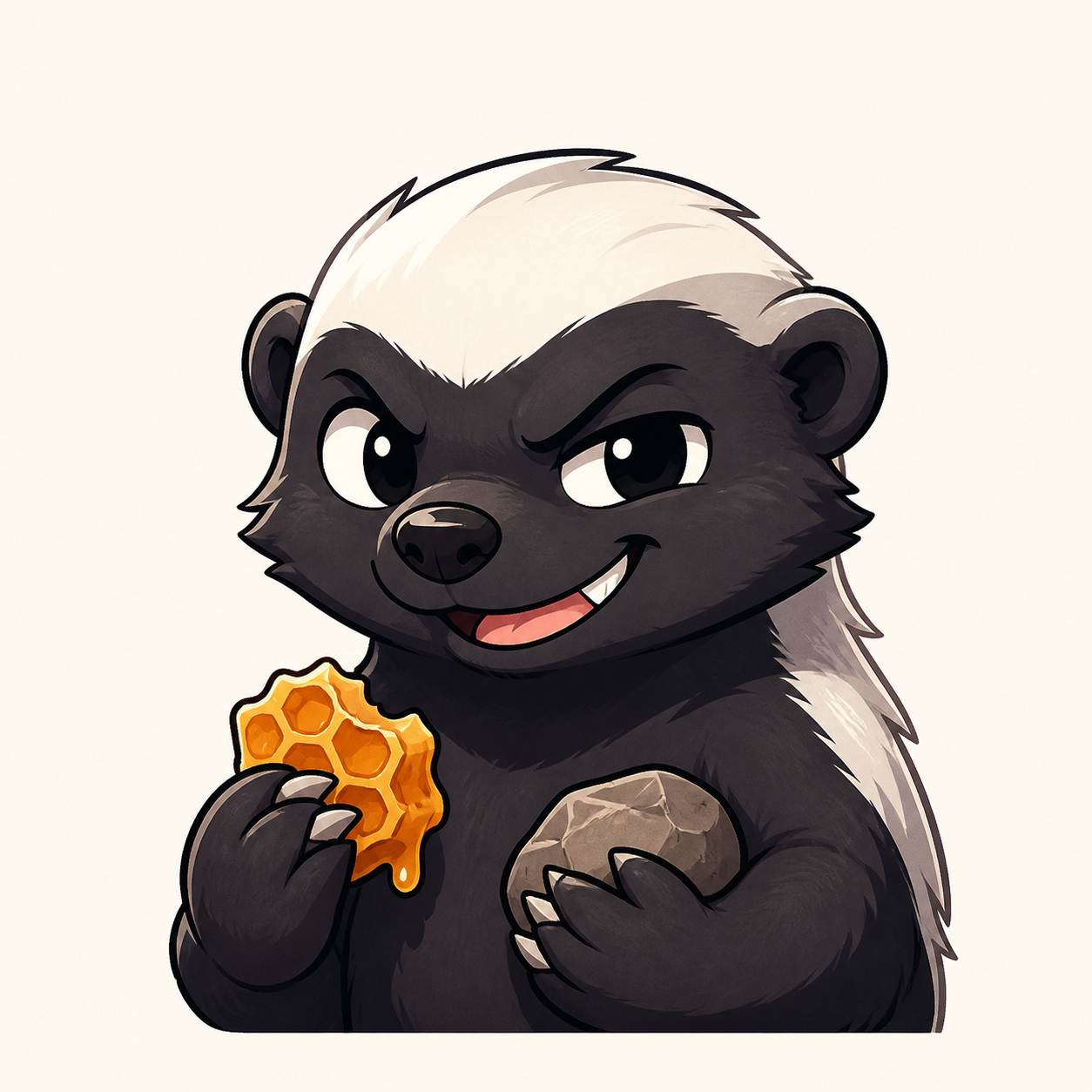 Honey Badger Cartoon Sticker Pack character image