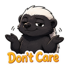 Honey Badger Cartoon Sticker Pack #1