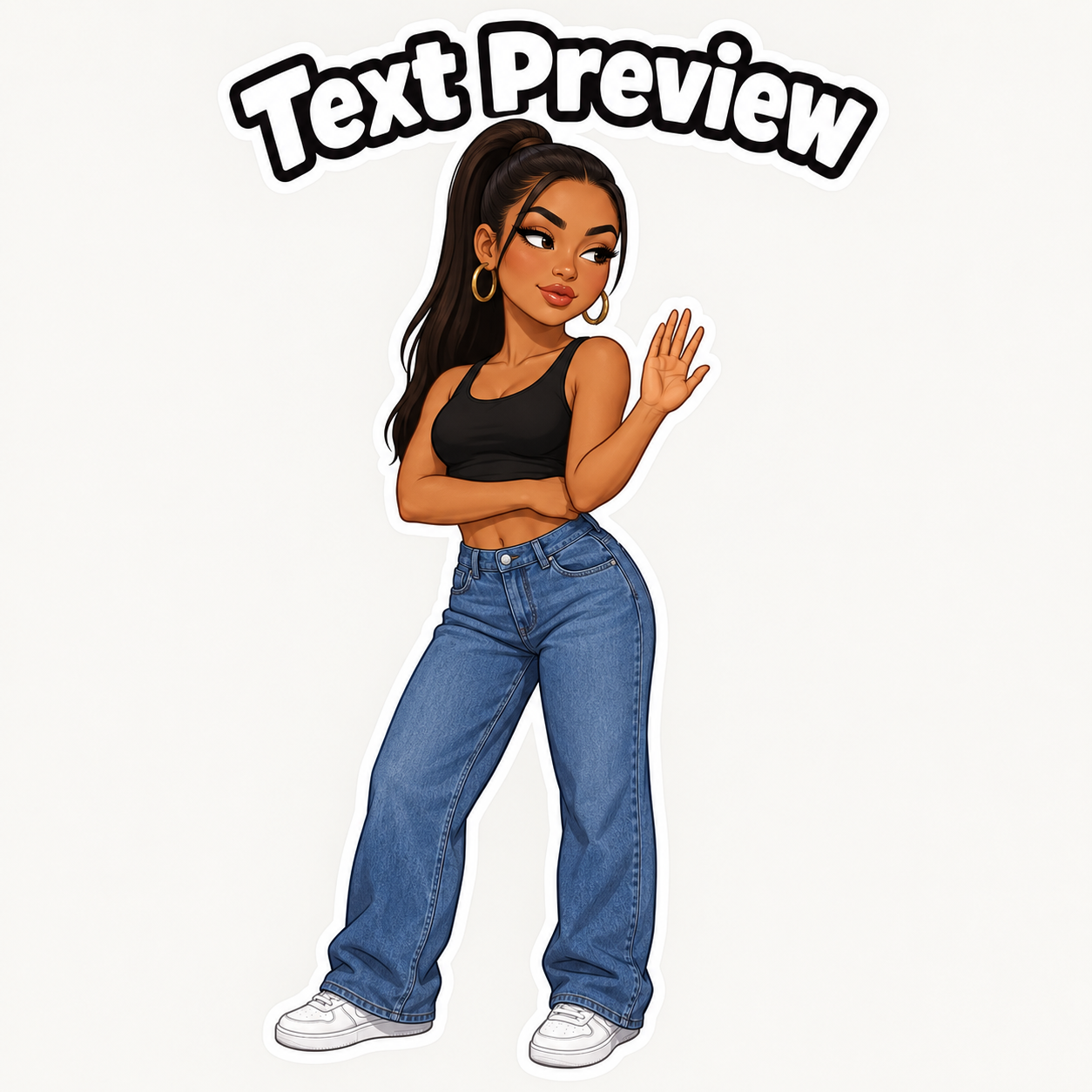 I Don’t Want Your Number Stickers character image