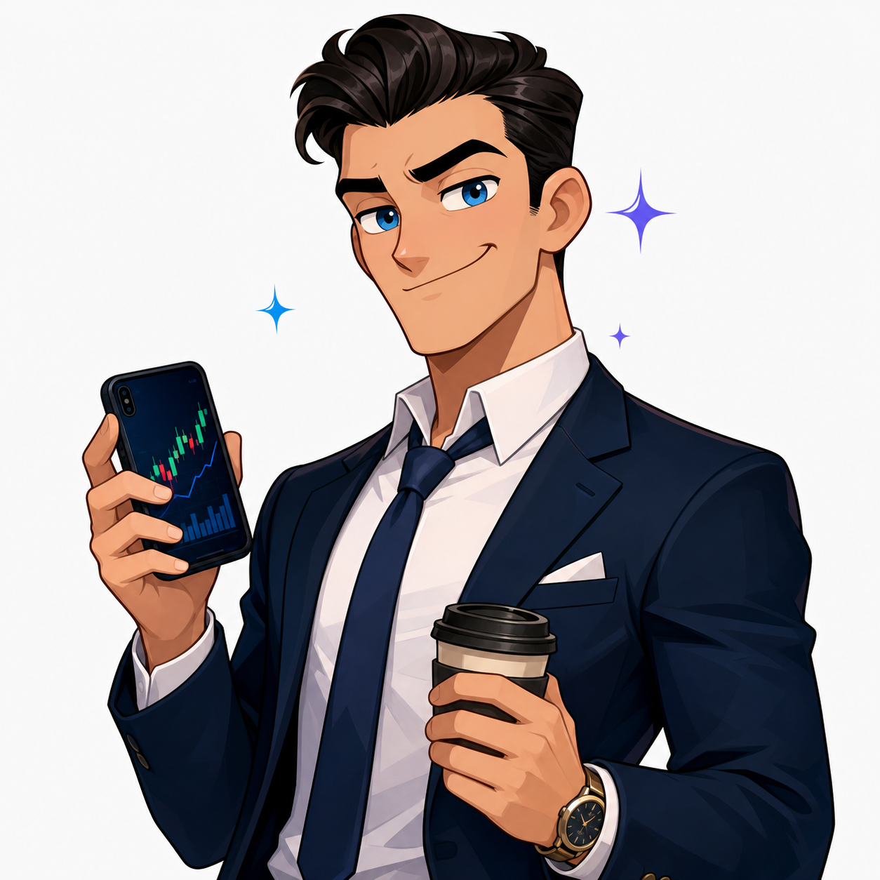 Man In Finance Sticker Pack character image