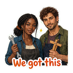 Amara and Jules Tune the Wheel sticker 1