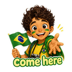 Come to Brazil Sticker Pack #1