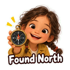 Mila at the Compass Table sticker 2