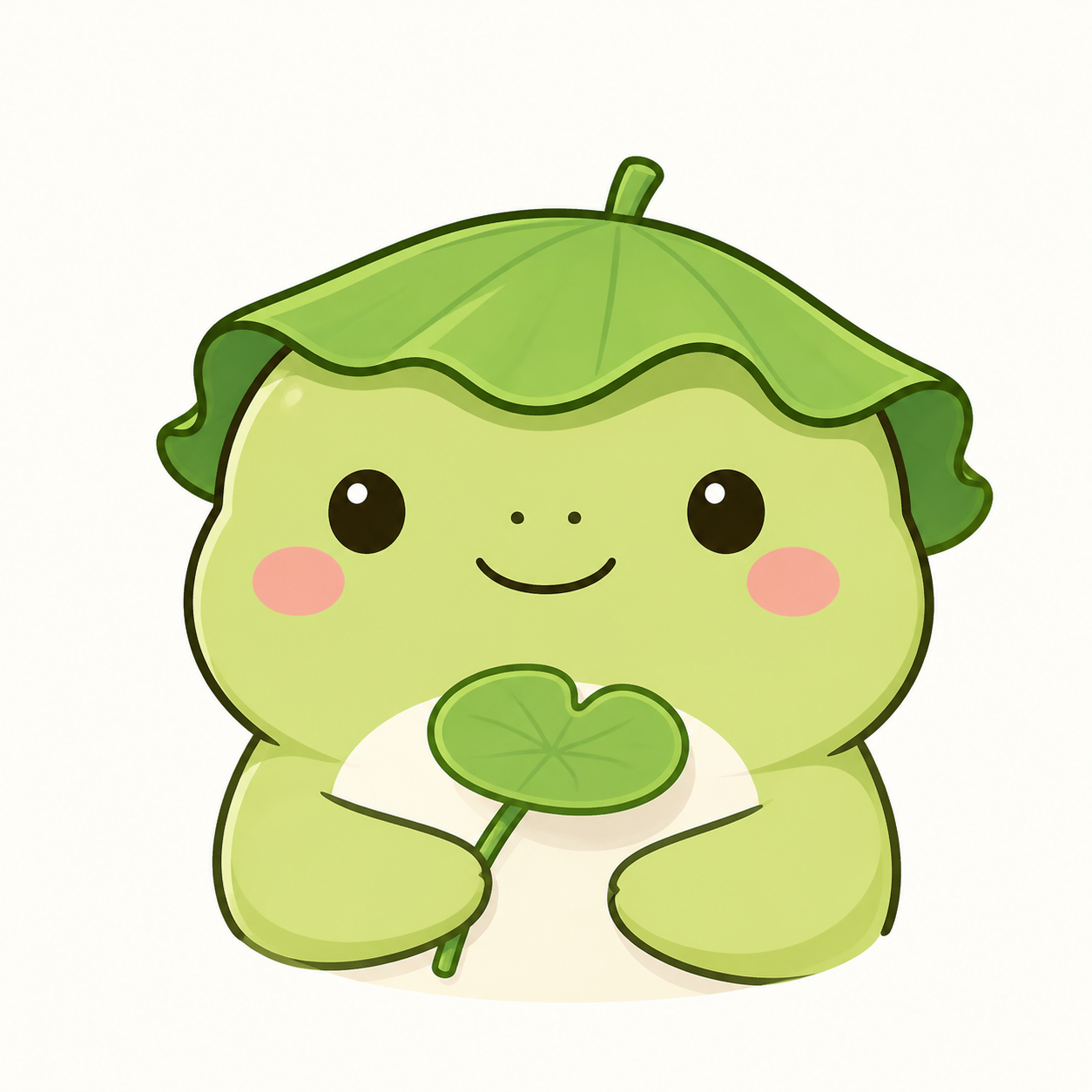 荷叶豆豆蛙角色图