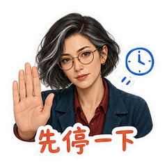 钟表台边的澜青 sticker 4