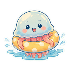 海盐水母假日 sticker 4