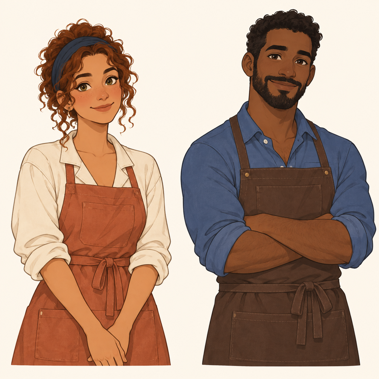 Nora and Elias at First Bake character image