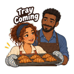 Nora and Elias at First Bake sticker 2