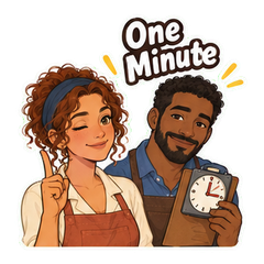 Nora and Elias at First Bake sticker 3