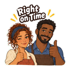 Nora and Elias at First Bake sticker 1